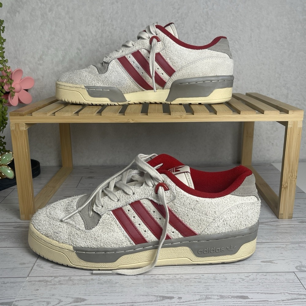 Adidas Rivalry 86 Low Top Shoes Off-White Suede US 8 Men's